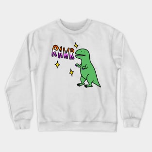 Rawr lesbian dinosaur Crewneck Sweatshirt